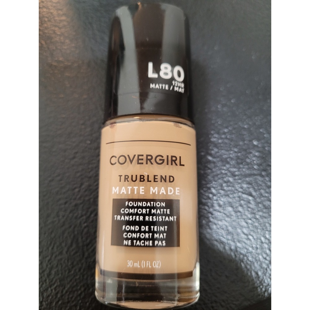 Covergirl TruBlend Matte Made Foundation Women 1oz L80 True Ivory‎ New Oil-Free